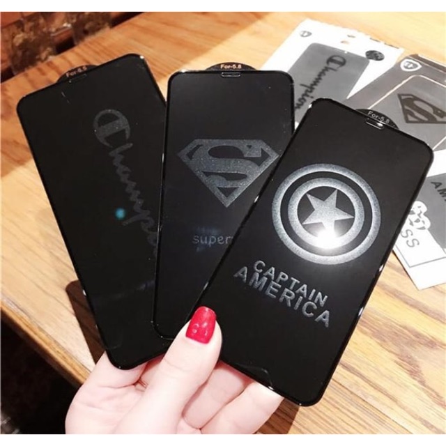 [ vhieshop ] Anti Gores Tempered Glass Ip  11Pro Ip 8plus Magic Screen 6D Motif Mix