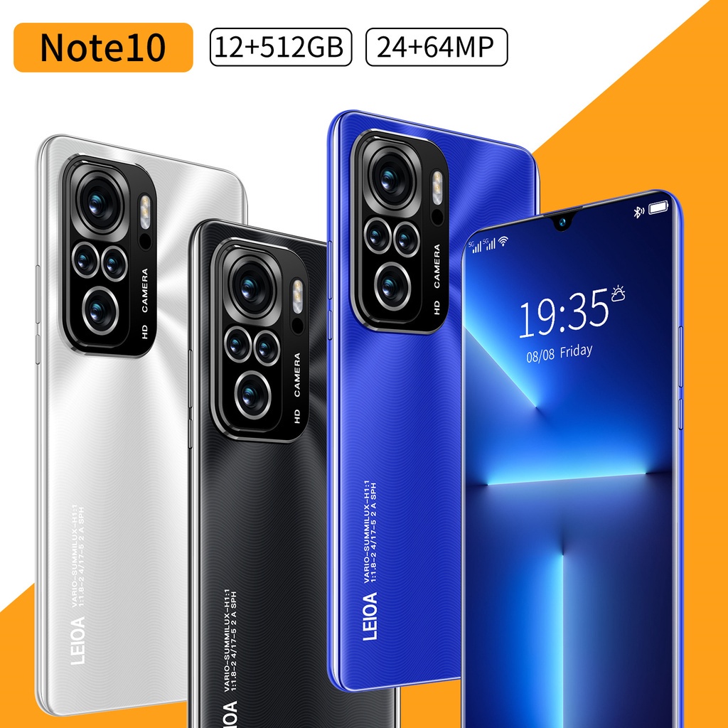 【COD】2021 versi internasional terbaru Note10 Pro 12GB+512GB layar HD 7.2 inci Android 10.0 ponsel siswa kursus online