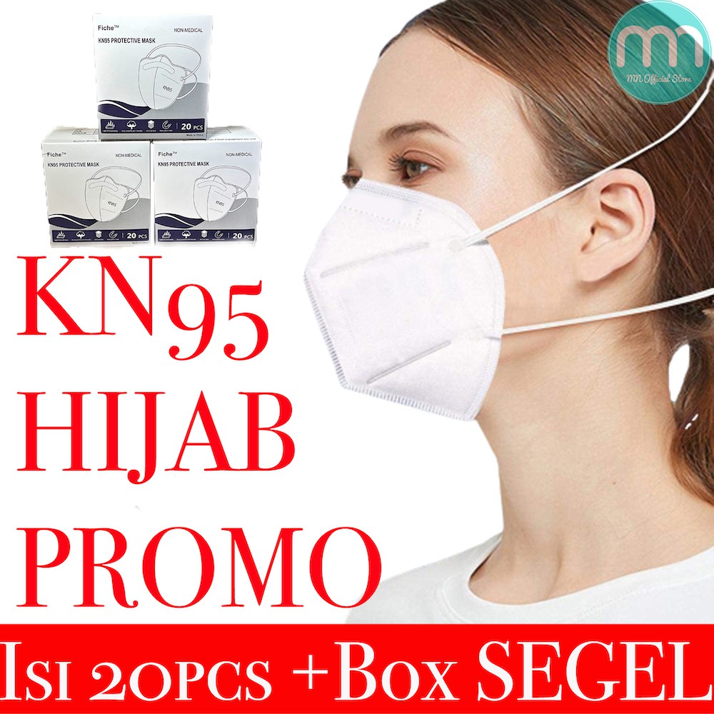 PROMO Masker KN95 HIJAB 5Ply Disposable isi 20Pcs TEBAL GROSIR READY