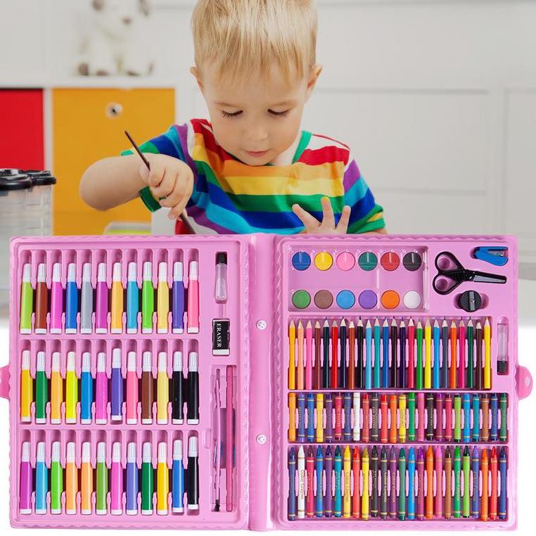 

(R6J4) ☆ Homeeasy Oil Pastel Crayon 150 Macam Warna Set Koper 150 in 1 Cocok Untuk - CP4 //Harga@promo