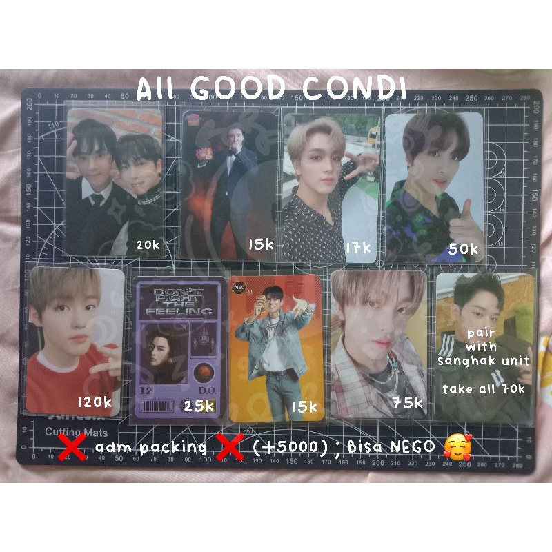 wts haechan deco bene reload ; chenle individual japan ; juyeon + sanghak ; siwon mie sedap ; d.o ex