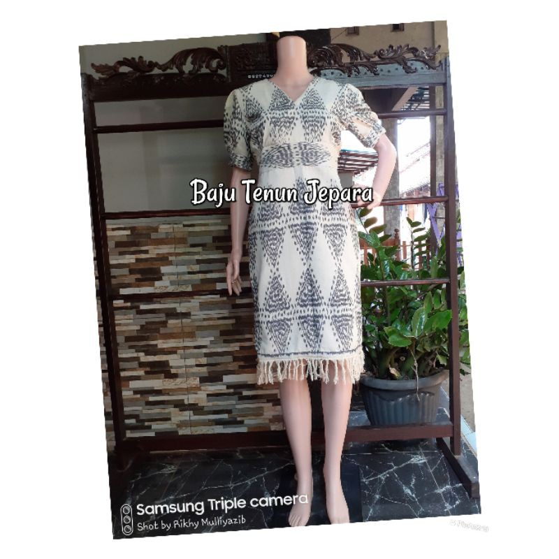 Dress tenun Origin Grade A tenun etnik Baju tenun jepara DTB101