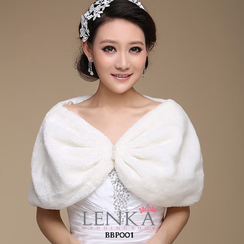 [PRODUK TERLARIS] BOLERO CARDIGAN BULU PENGANTIN PESTA PUTIH WANITA MODERN BBP001