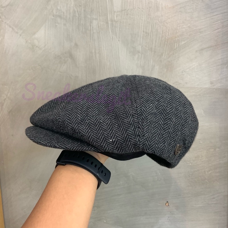 topi BRIXTON brood grey black original 100%