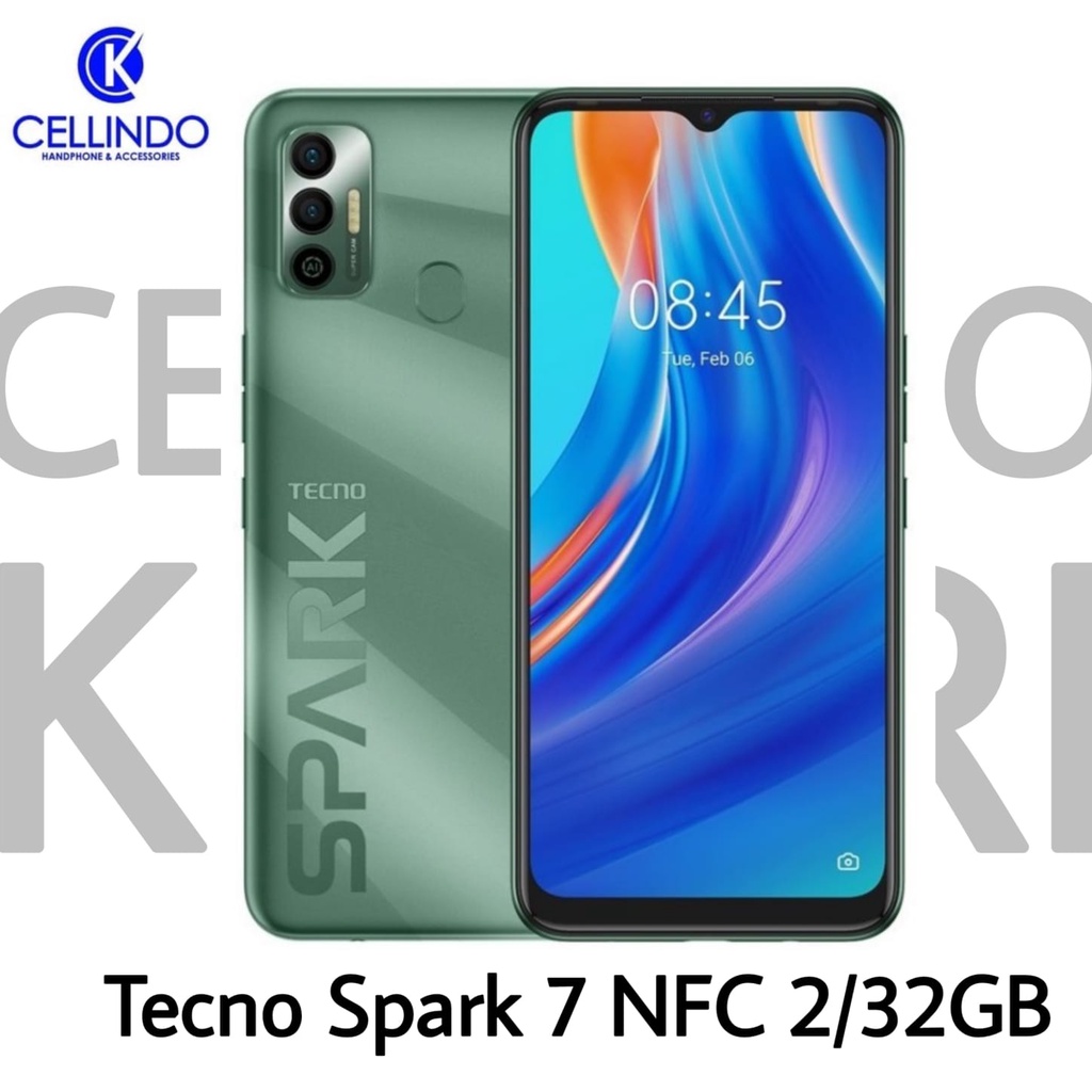 Techno Spark 7 NFC Ram 2/32GB Garansi Resmi 1 Tahun