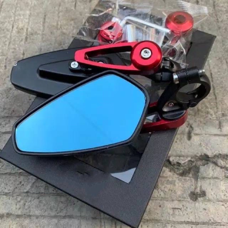 SPION JALU/SPION STANG/SPION BAR END NMAX/AEROX/VARIO/BEAT/VIXION/XABRE/R15/CBR & DLL-Red kaca biru
