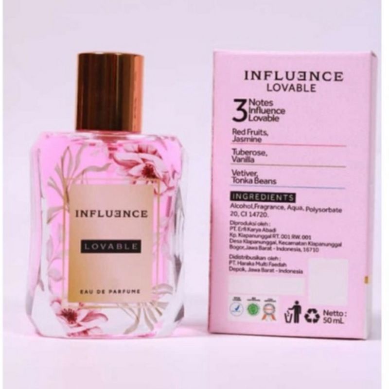 [ BISA COD ] INFLUENCE LOVABLE PARFUM EDP ORIGINAL WANGI TAHAN LAMA