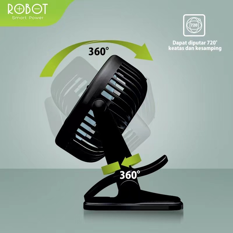 ROBOT RT-BF10 Portable Mini Fan Portable Kipas Angin Mini 2000mAh Garansi Resmi 1 Tahun