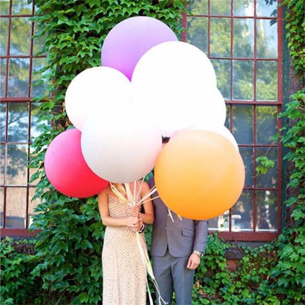 [Elegan] Balon Hadiah Anak Ulang Tahun Tiup Ukuran Besar Balon Raksasa Bulat Putih