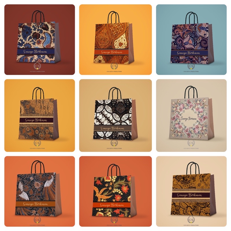 

Paper bag Batik/Semoga Berkenan/Goodie bag custom Batik/Hampers Semoga Berkenan