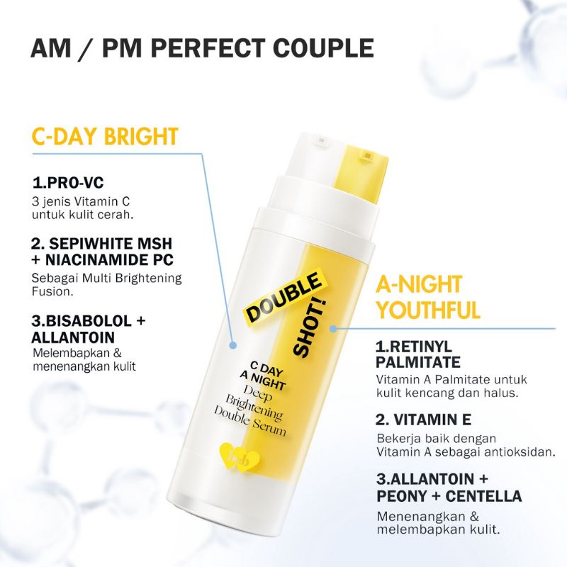 BNB Barenbliss Meta Glow Double Shot C Day A Night Deep Brightening Korea Double Serum 28 Days