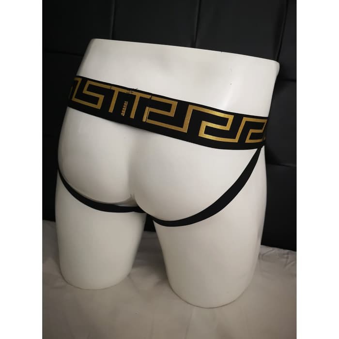 Jockstrap Versace, Jock Strap, Celana Dalam Pria Sexy - Biru, M