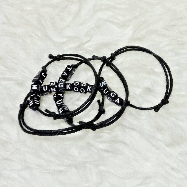 BUY 1 GET 1 (DAPAT DUA GELANG) GELANG NAMA BLACK MONOCHROME SERIES