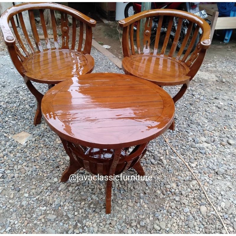 KURSI TERAS MANGKOK 1 SET MURAH KURSI TAMU BETAWI BAHAN KAYU JATI FURNITURE JEPARA-1