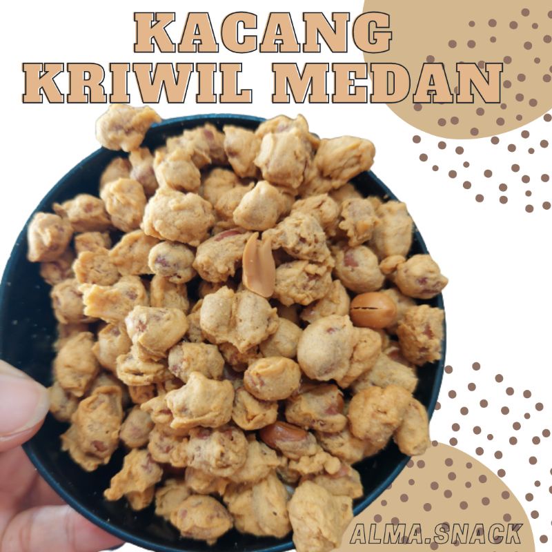 TERMURAH 250gr KACANG MEDAN / KACANG KRIWIL / SNACK KILOAN MURAHm