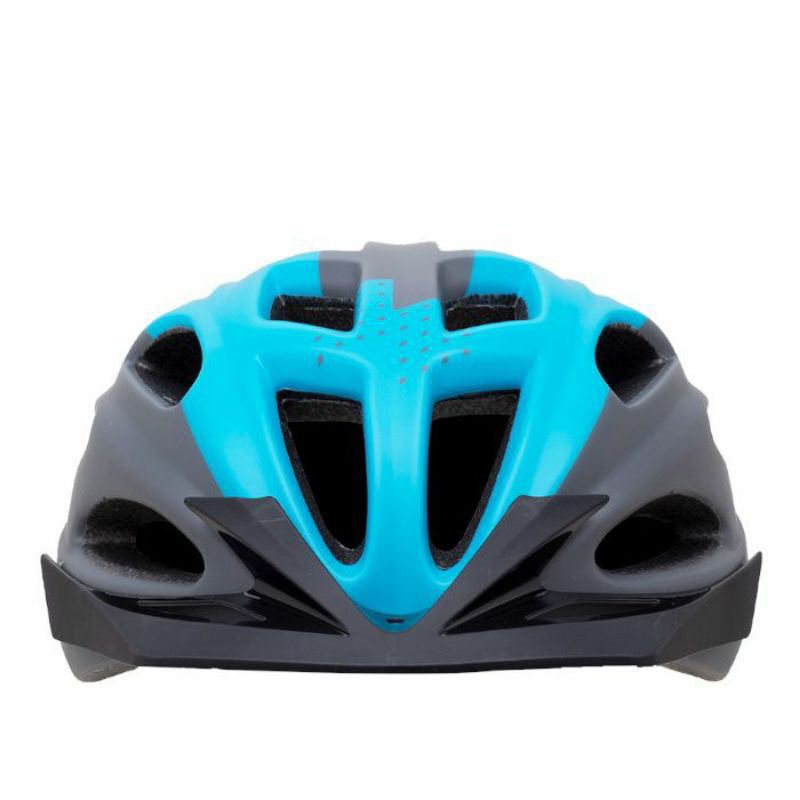HELM SEPEDA - CLIFF POLYGON | TOSCA BLUE IN BLACK WITH VISOR HELMET