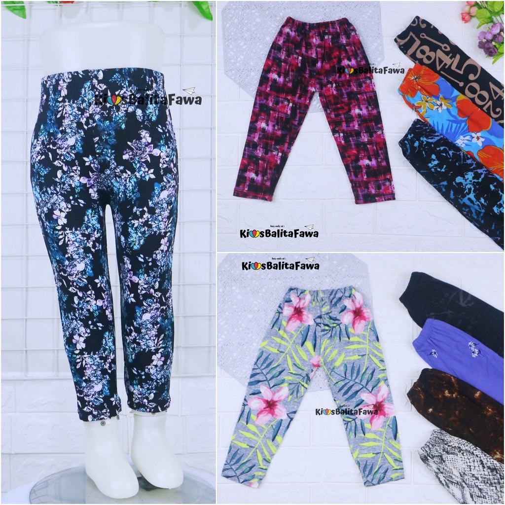 Legging Calvina uk 1 12  tahun  Bahan Kaos  Spandek Nyaman 