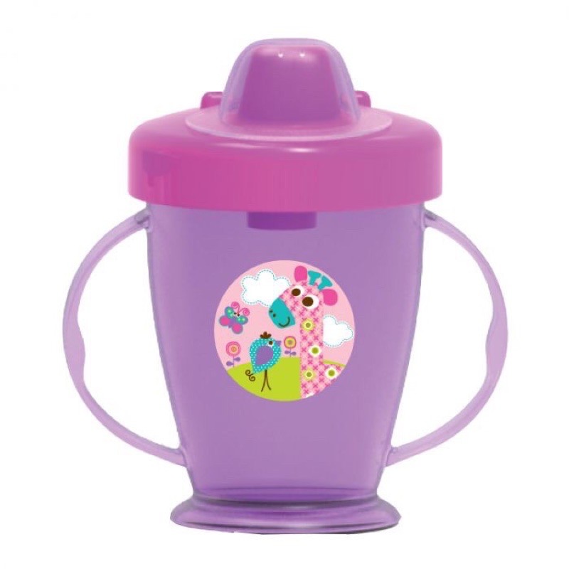 Baby Safe Training Cup Hard Spout 210ml AP006  JP034 - Gelas Latihan Minum Anak 8M+ Lubang Spout Plastik