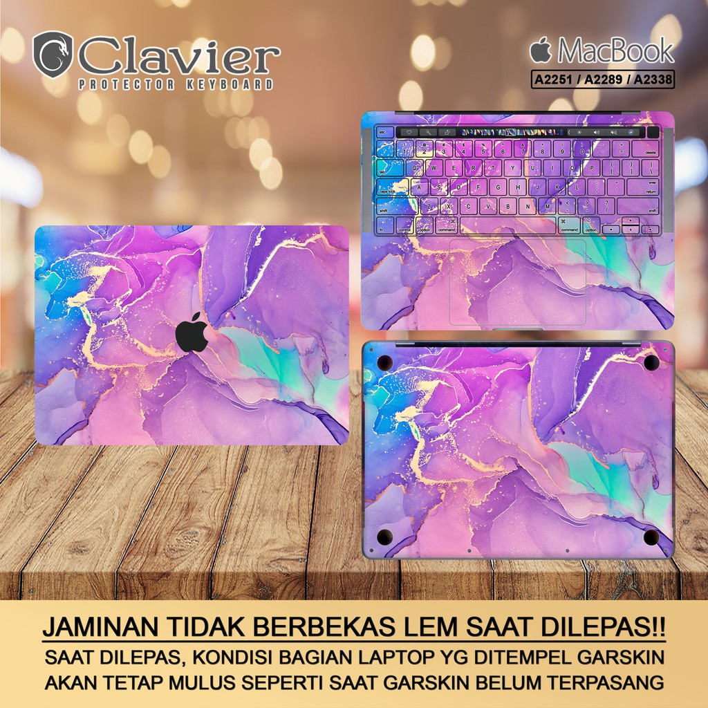 Cover Garskin Laptop Macbook Pro 13 13.3 2020 A2289 MXK32 MXK52 MXK62 MXK72 Bening Gambar Fullbody