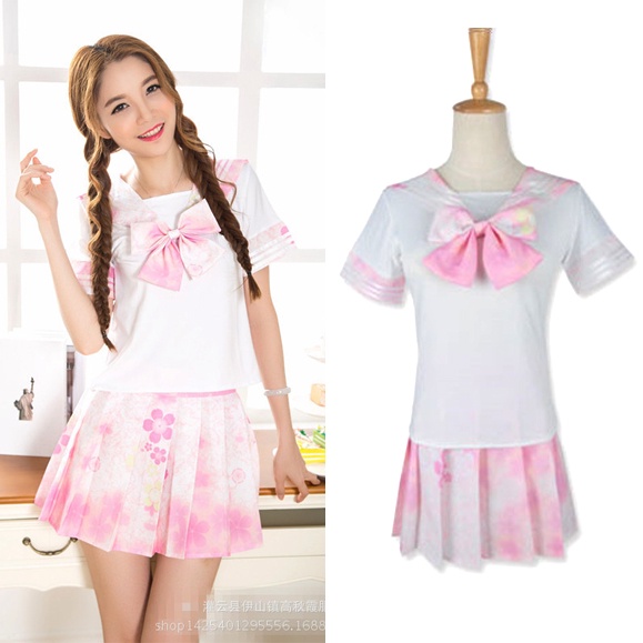 Sexy Costume Lingerie Seifuku Bergaya Seragam Sekolah Jepang