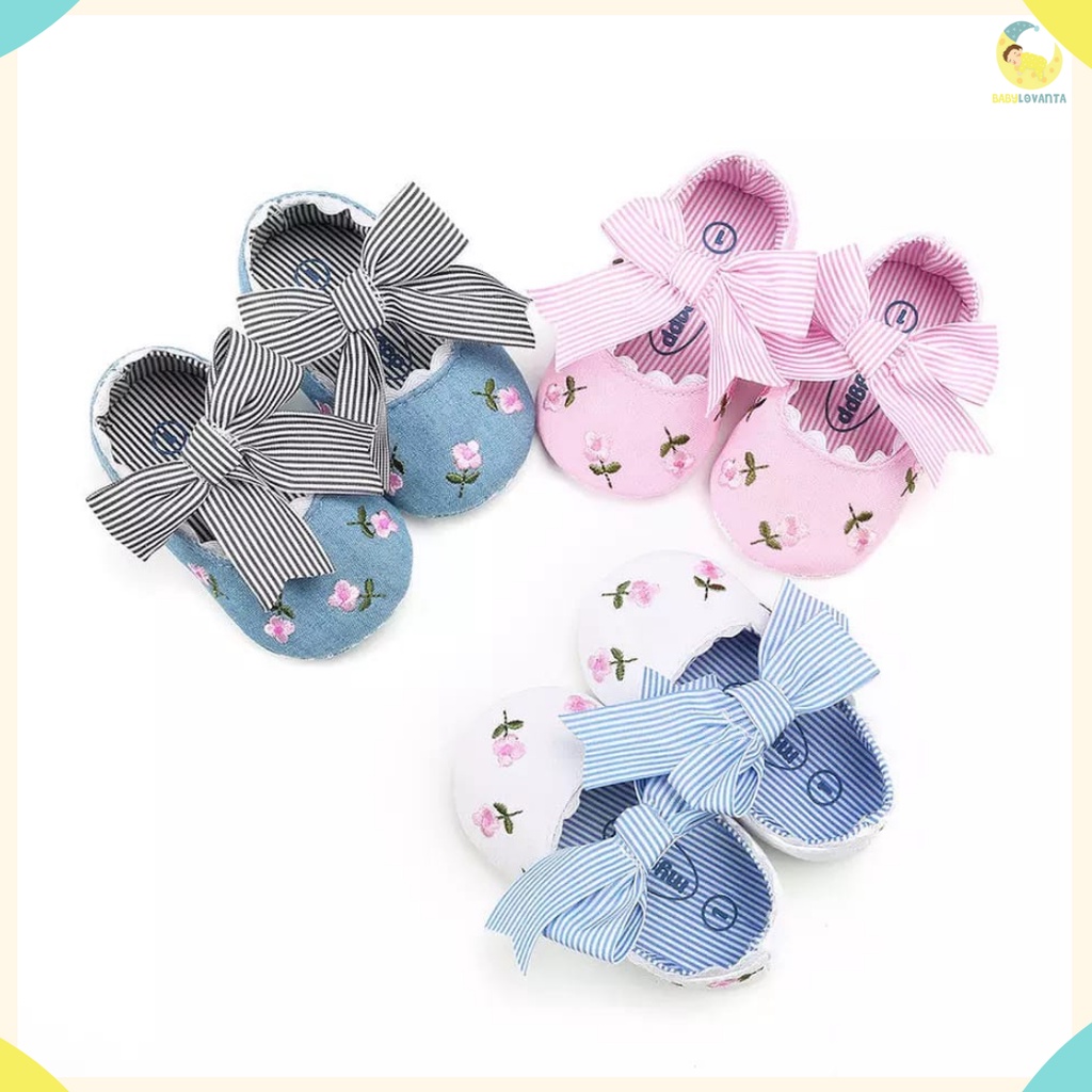 SEPATU WANITA USIA 0-18 BULAN IMPORT MODEL PITA MINI PREWALKER BAYI KECE