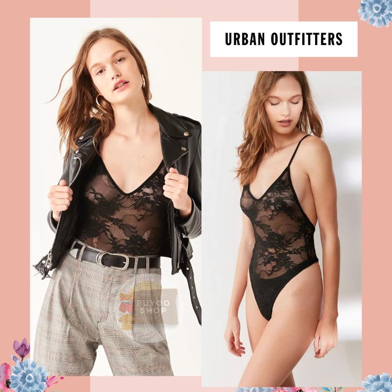 URBAN OUTFITTERS | UO Sheer Going Lace Bodysuit