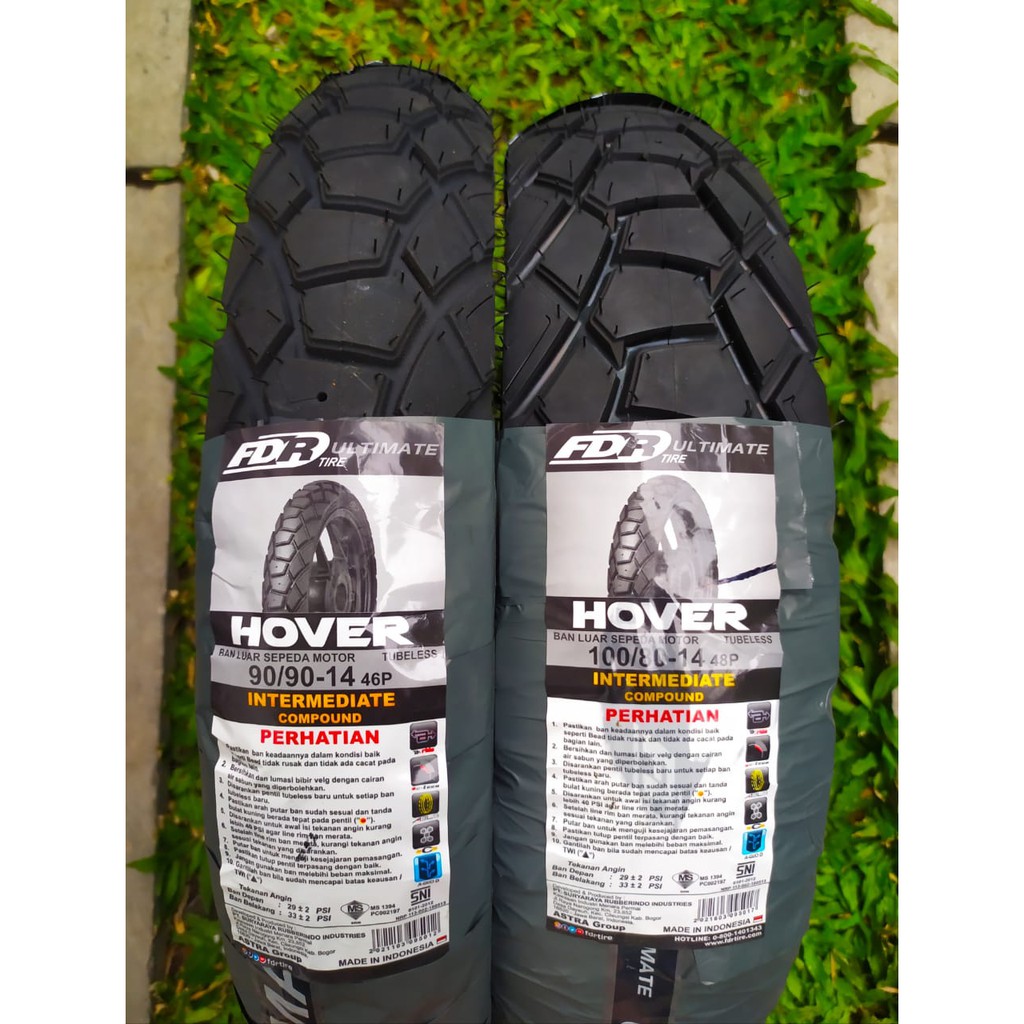 Paket paketan Ban FDR 90/90-14 100 80-14 Hover HOVER Ban Tubeless Motor Scoopy Vario Beat Ring 14