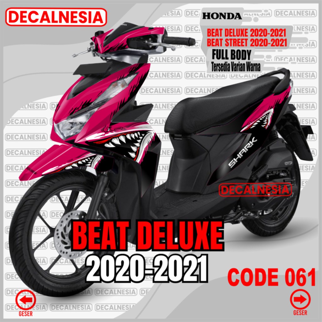 Decal Beat Deluxe 2021 2022 2023 Street New Full Body Stiker Motor Honda 2020 Shark Sticker Modif De