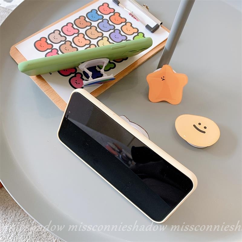 Stand Holder Ponsel Universal Model Lipat Desain Kartun Lucu Untuk Iphone