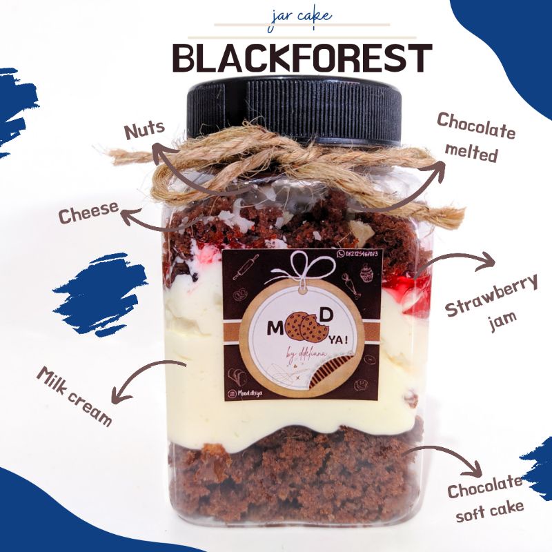 

jar cake 300 ml blackforest || cake in jar