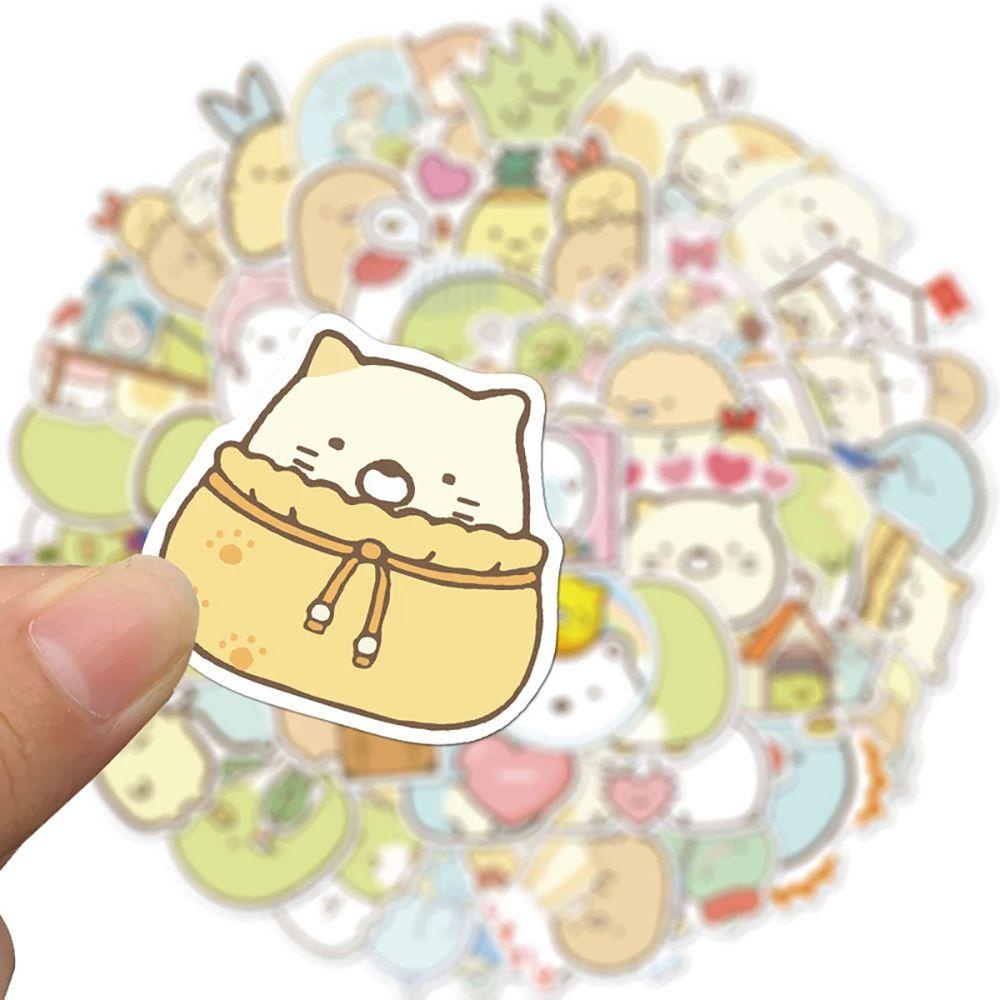 Agustina Sumikko Gurashi Tahan Air Kawaii Decals Self-Adhesive Stationery Stiker Ponsel Dekorasi Graffiti Stiker