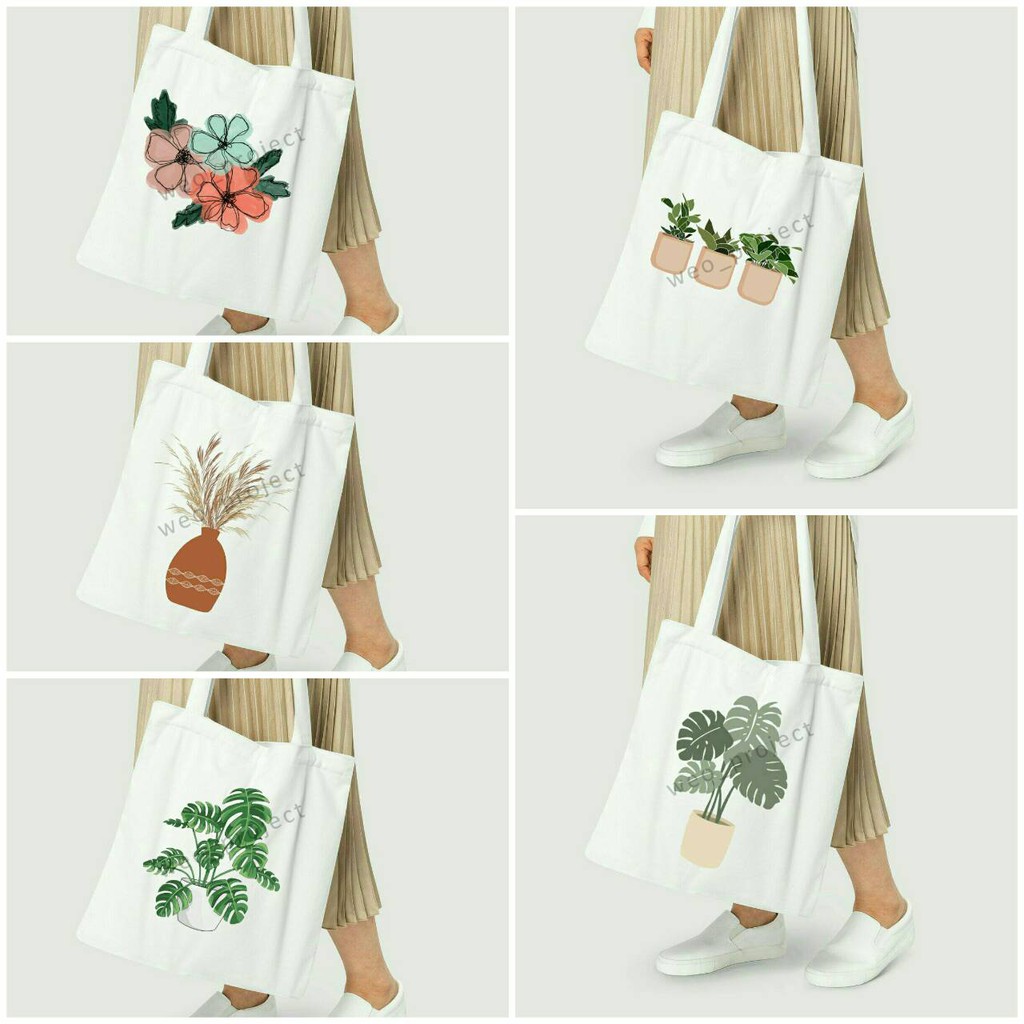 TOTE BAG KANVAS / TOTE BAG WANITA / TOTE BAG DENROPHILE