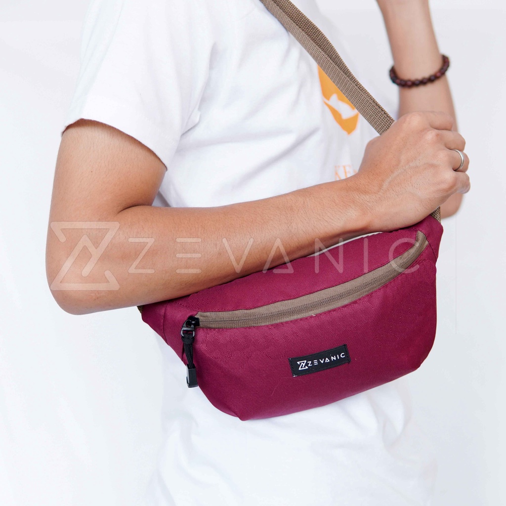 Waistbag / Waisbag / Waitsbag / Alvin Tas Pinggang Pria Trendy Bahan Cordura Premium  | Devva.Id