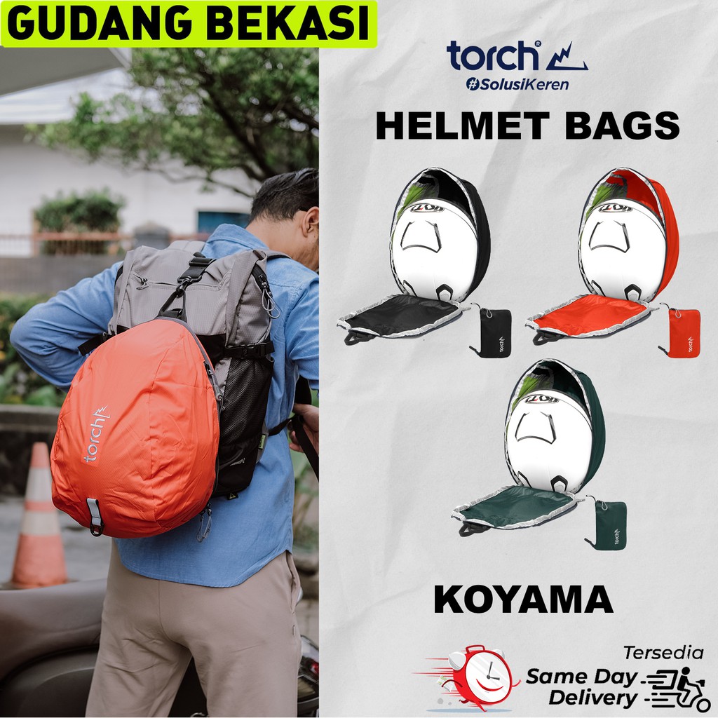 Torch Bekasi Tas Helm Foldable Bag Koyama 19 L / Tas Helm Lipat