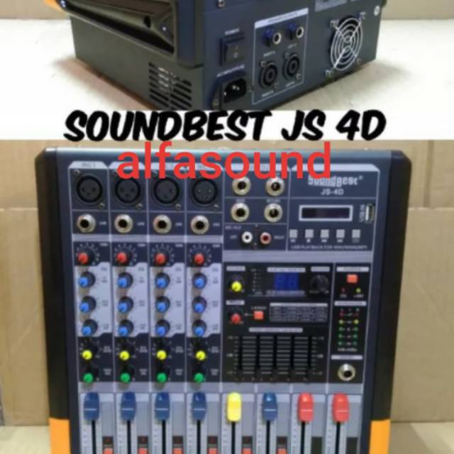 Power Mixer Soundbest JS4D  JS 4D 4 Channel Full Mono