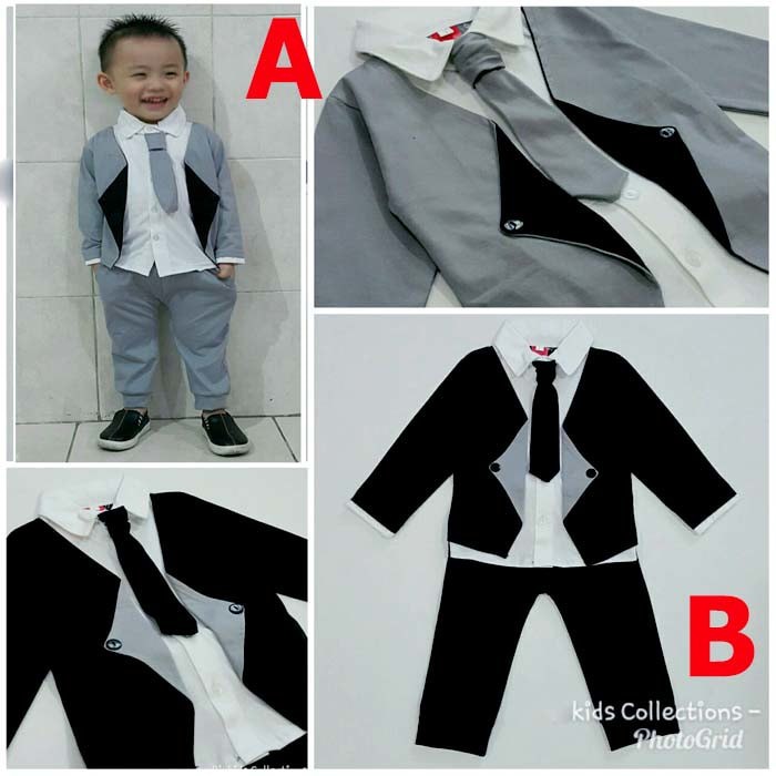 Setelan Jas Anak Bayi Baju Kondangan Bayi Baju Pesta Bayi - Leonardo
