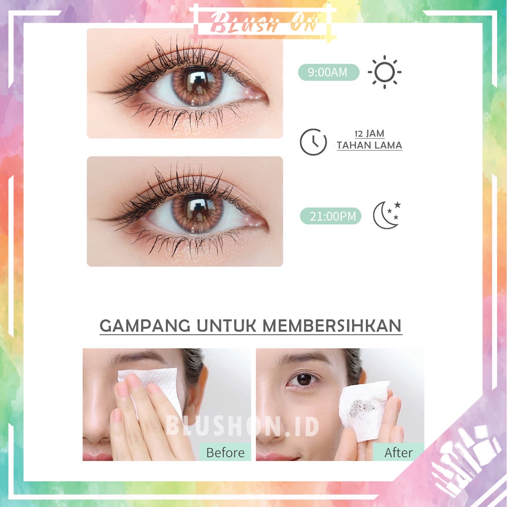 LAMEILA Maskara Anti Air Tahan Lama 360 Mascara Waterproof Long Last 1037