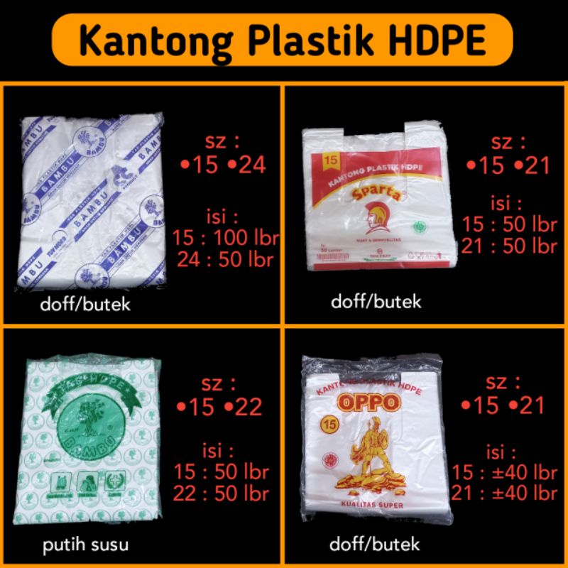 Jual Plastik Hdpe Bambu Oppo Bambu Bening Putih Susu Sparta Ukuran Plastik Oppo Sparta