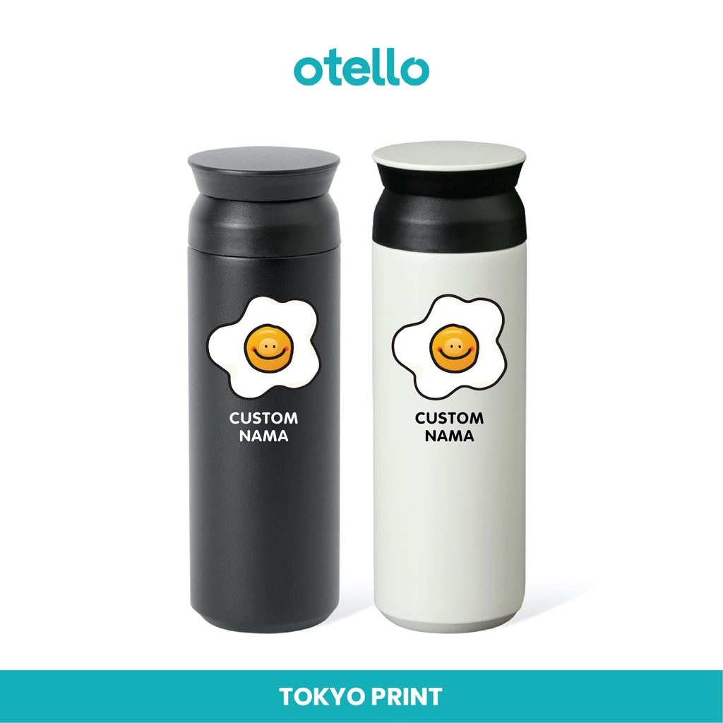 Custom Tumbler Sunny Side Up Tambler Water Bottle Cetak Print UV Botol Minum Termos Karakter