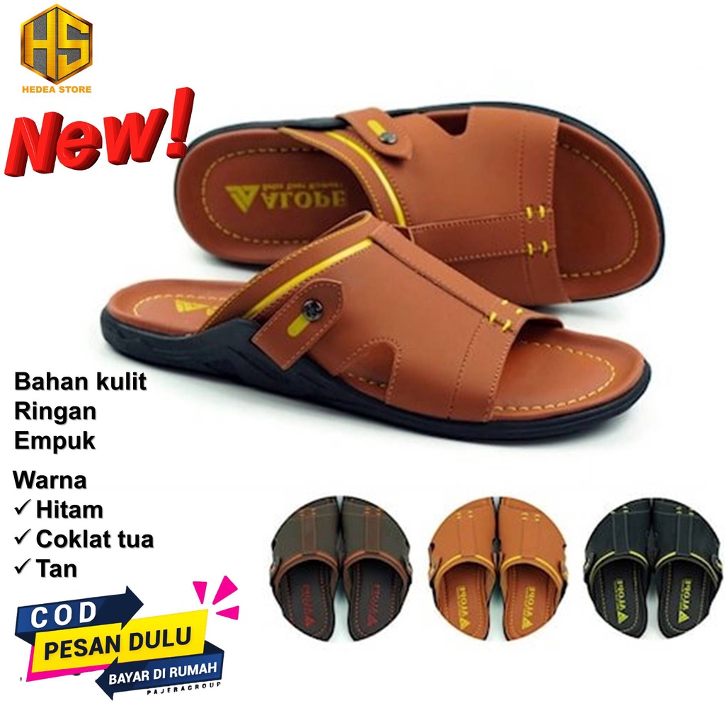 FASHION SENDAL SANDAL SEDAL PRIA LAKI LAKI DEWASA REMAJA SLOP SELOP KULIT PRIA LAKI LAKI CASUAL DIST