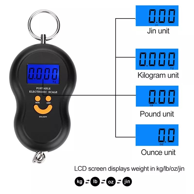 Timbangan Gantung Koper Smile Display Digital Travelling Scales - Timbangan Kait Mini