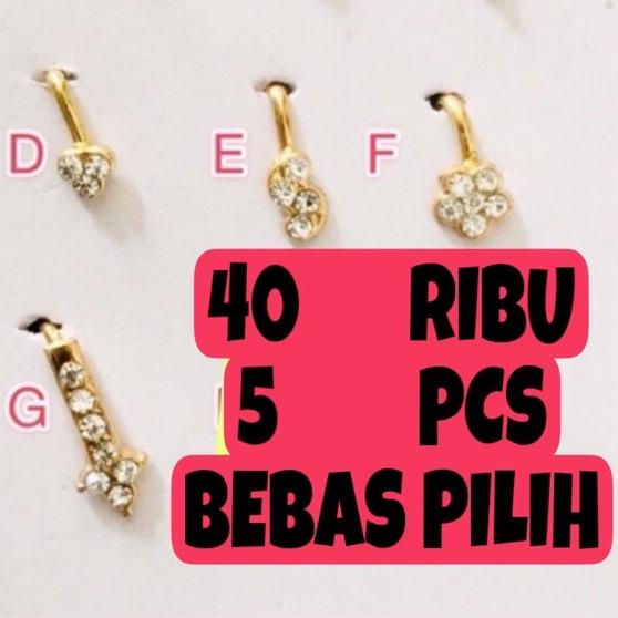 ANTING HIDUNG / PIN HIDUNG JEPIT / NATH HIDUNG / HIASAN HIDUNG / AKSESORIS INDIA