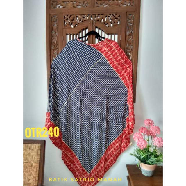 Batik Satrio Manah - Baju Outer Gamis Batik Katun Wanita Kerja Kuliah Kain Halus Adem Murah OTR240