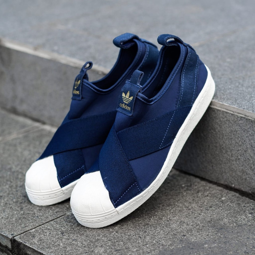 ADIDAS SUPERSTAR SLIPON NAVYGOLD BNWB (Brand New WITH Box)