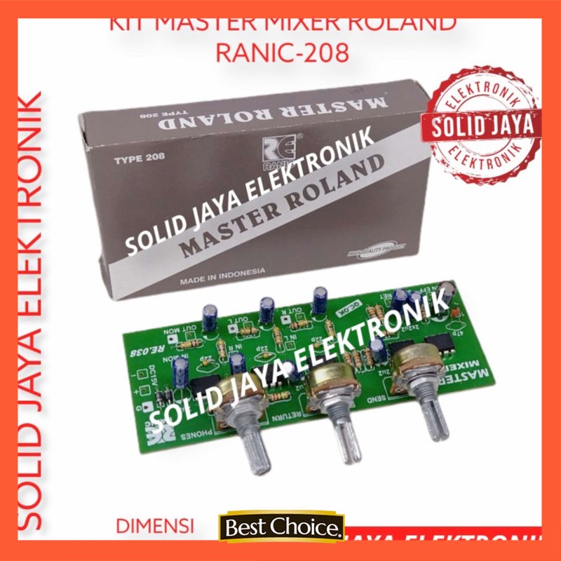 KIT MASTER ROLAND MASTER MIXER ROLAND SEND RETURN PHONES RANIC 208
