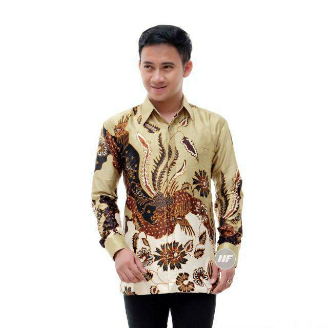 Kemeja Batik Semi Sutra Silky Premium Super Berfuring Batik Pekalongan Halus M L Xl Xxl Panjang