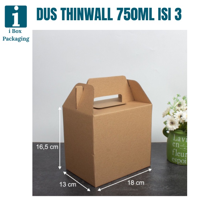 

[ 10 Pcs ] Kardus Box Jinjing Thinwall 750ml Isi 3 Dus Toples Packaging Hampers Parcel Hari Raya Ukuran 18x13x16cm