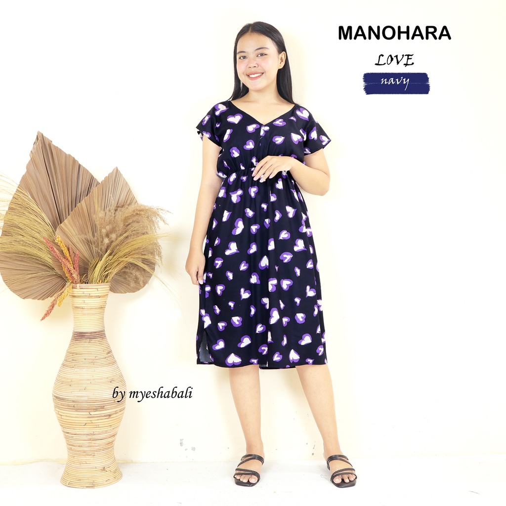 Daster Manohara Bali LD 105 cm / Dress Bali manohara motif Kekinian Murah dan Nyaman-4
