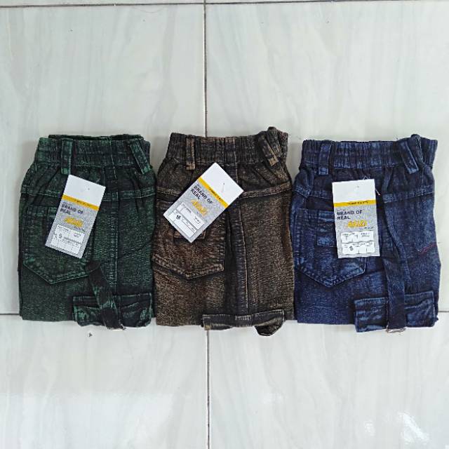 CELANA KOLOR SABUK SEMI JEANS/CELANA ANAK PANJANG