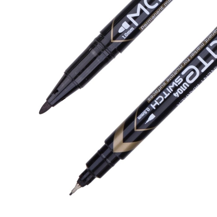 

Wow Deli Eu10420 (Box) Permanent Marker/Spidol Permanen-2-Hitam 12 Pcs Bagus